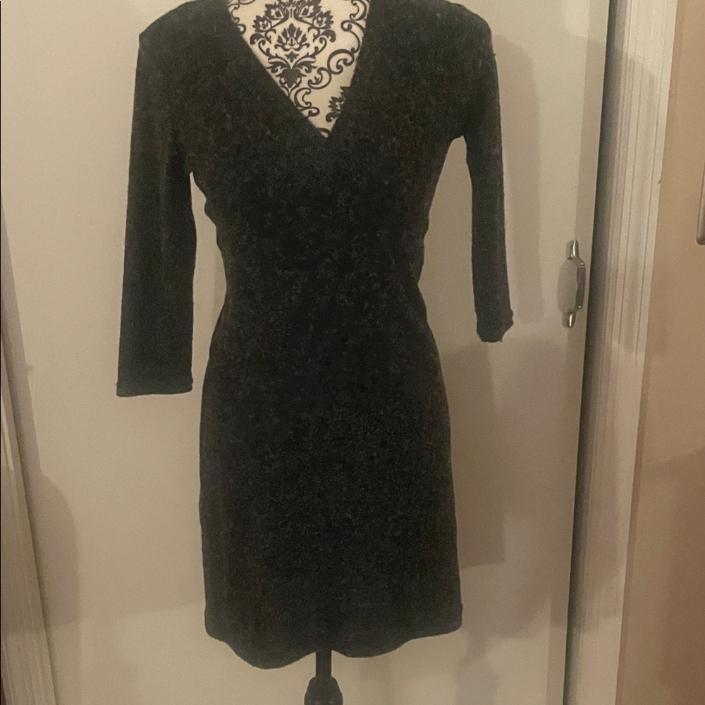 Jonathan Martin Charcoal Long Sleeve Dress